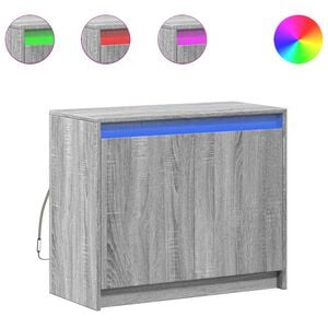 vidaXL &Nu;&tau;&omicron;&upsilon;&lambda;ά&pi;&iota; &mu;&epsilon; &Phi;ώ&tau;&alpha; LED &Gamma;&kappa;&rho;&iota; Sonoma 72x34x61 &epsilon;&kappa; &Epsilon;&pi;&epsilon;&xi;&epsilon;&rho;&gamma;&alpha;&sigma;&mu;έ&nu;&omicron; &Xi;ύ&lambda;&omicron;