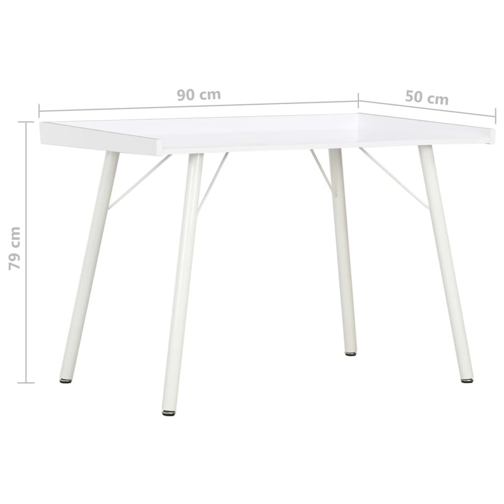 vidaXL Γραφείο Λευκό 90 x 50 x 79 εκ.