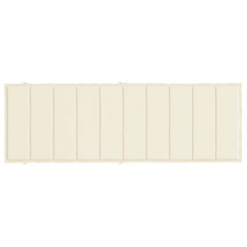vidaXL Μαξιλάρι Ξαπλώστρας Κρεμ 186 x 58 x 3 εκ. από Ύφασμα Oxford