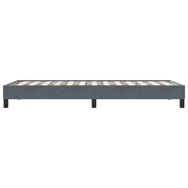 vidaXL Box Spring Κρεβάτι χωρίς στρώμα Σκούρο γκρι 80x210 cm Βελούδινο