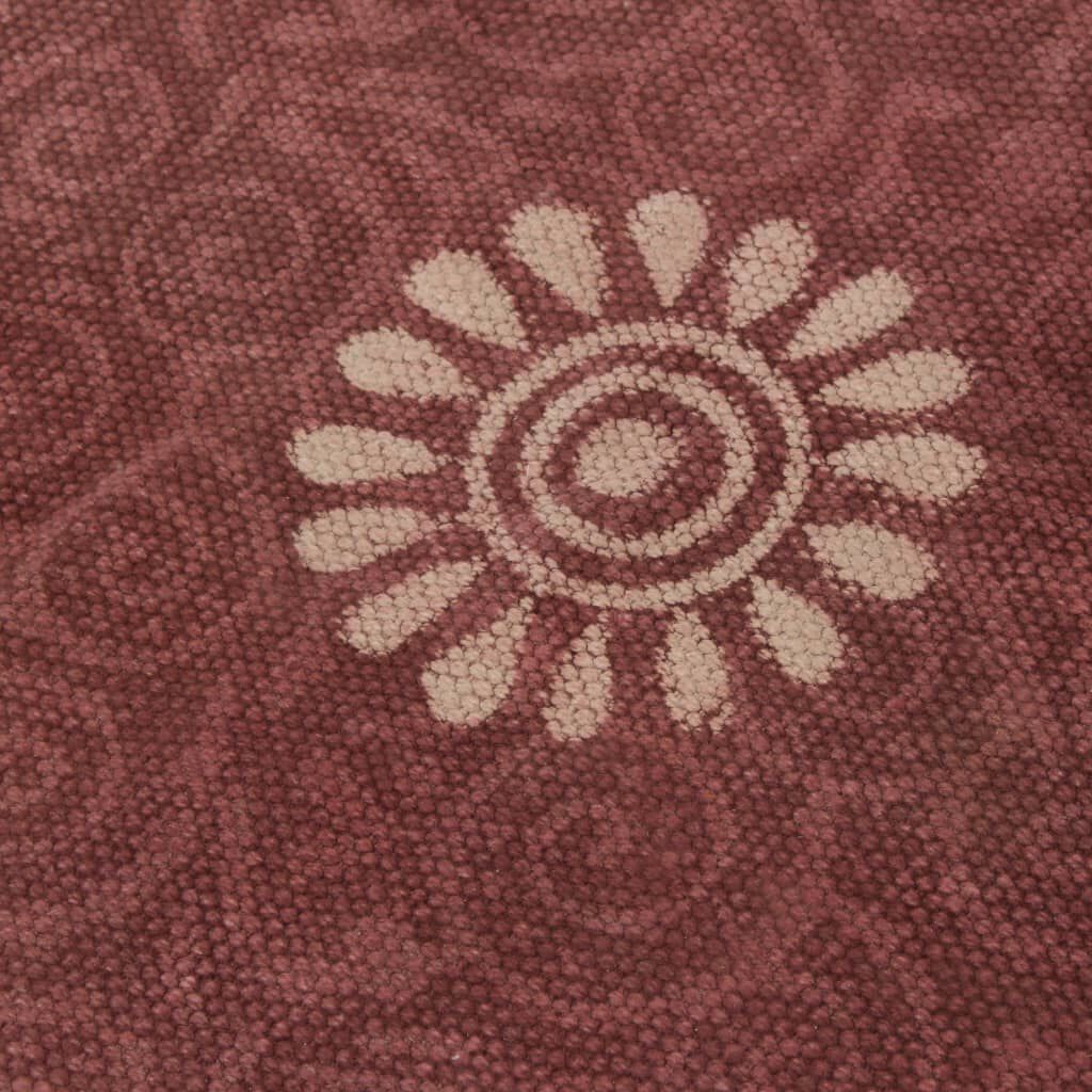 vidaXL Πουφ και Χαλί 3 τεμ. Patchwork Υφασμάτινα
