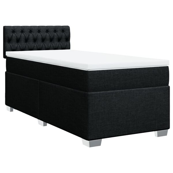 vidaXL &Kappa;&rho;&epsilon;&beta;ά&tau;&iota; Boxspring &mu;&epsilon; &Sigma;&tau;&rho;ώ&mu;&alpha; &Mu;&alpha;ύ&rho;&omicron; 90x200 &epsilon;&kappa;. &Upsilon;&phi;&alpha;&sigma;&mu;ά&tau;&iota;&nu;&omicron;