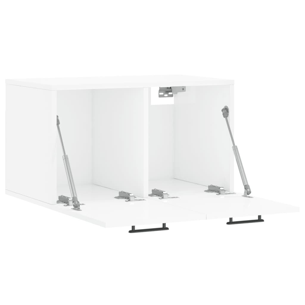 vidaXL Ντουλάπι Τοίχου Γυαλιστερό Λευκό 60x36,5x35 εκ. Επεξεργ. Ξύλο