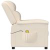 vidaXL Πολυθρόνα Μασάζ Κρεμ Βελούδινη