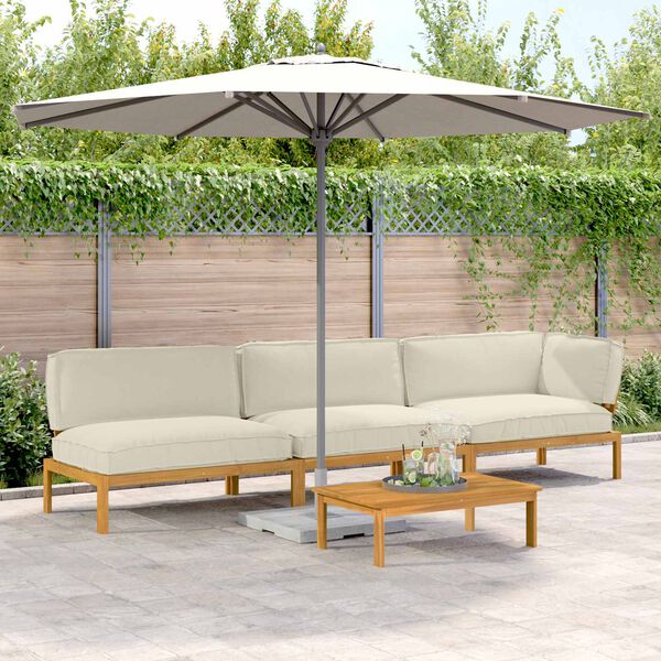 vidaXL &Sigma;&epsilon;&tau; &Kappa;&alpha;&nu;&alpha;&pi;έ &mu;&epsilon; &mu;&alpha;&xi;&iota;&lambda;ά&rho;&iota; &Mu;&omicron;&nu;ό&chi;&rho;&omega;&mu;&omicron; 4 pcs &Kappa;&rho;&epsilon;&mu; &Sigma;&tau;&epsilon;&rho;&epsilon;ό &Xi;ύ&lambda;&omicron; &Alpha;&kappa;&alpha;&kappa;ί&alpha;&sigmaf;