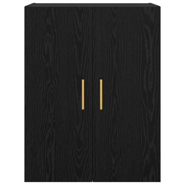 vidaXL Τοίχου Ντουλάπα Επιτοίχιο 2 pcs Μαύρη Οξυά 69,5 x 34 x 90 εκ.