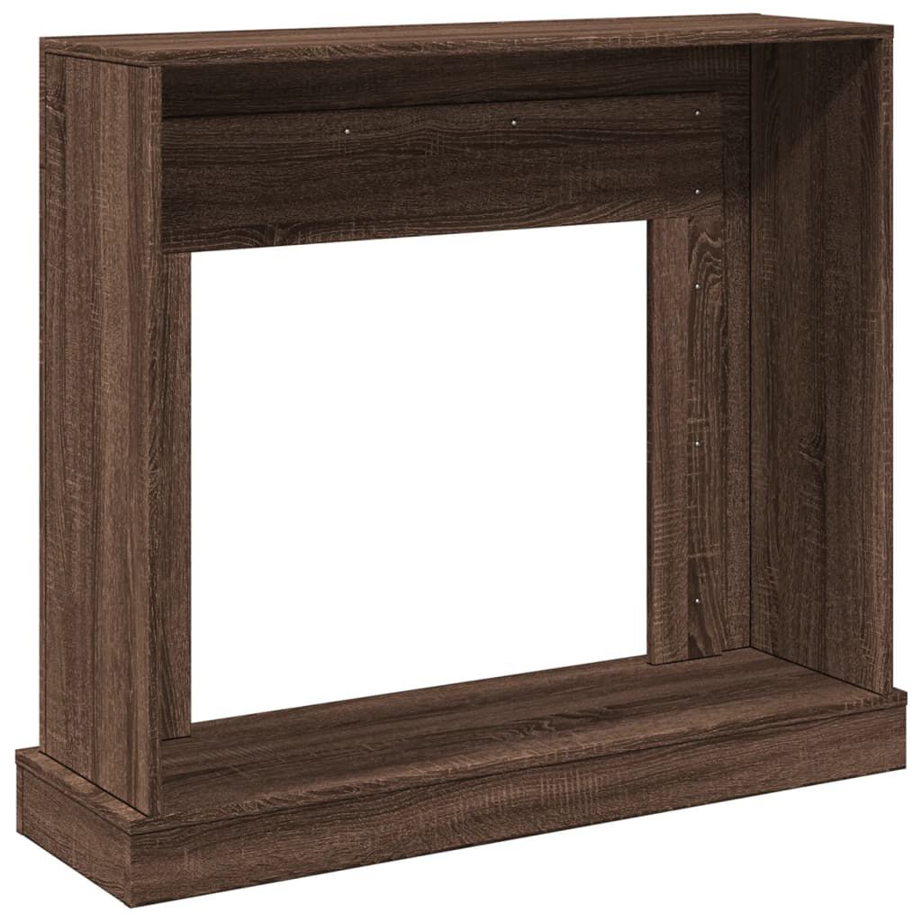 vidaXL Πλαίσιο Τζακιού Καφέ Δρυς 100x30x87,5 εκ. από Επεξ. Ξύλο