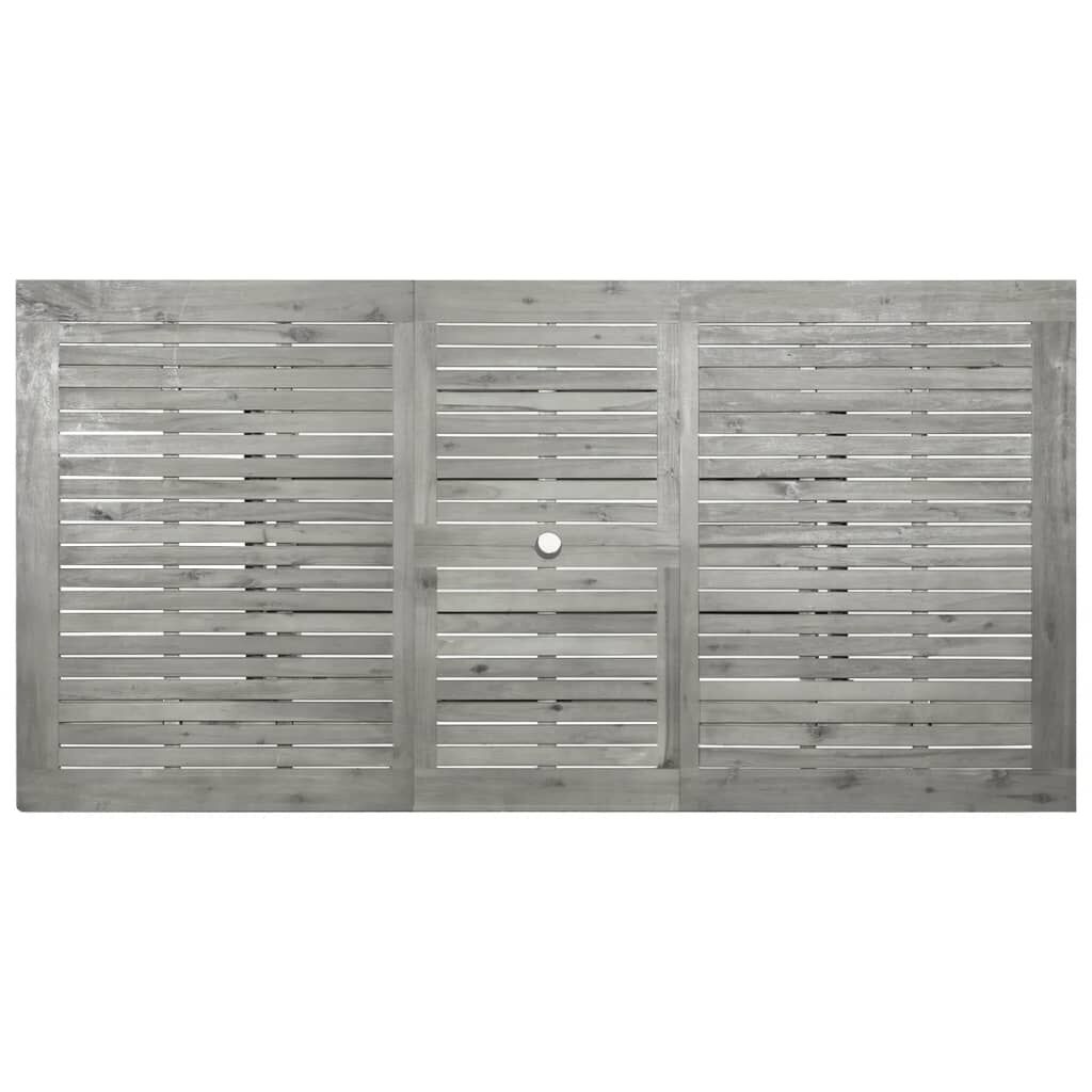 vidaXL Τραπεζαρία Κήπου (150-200) x 100 x 75 εκ από Μασίφ Ξύλο Ακακίας