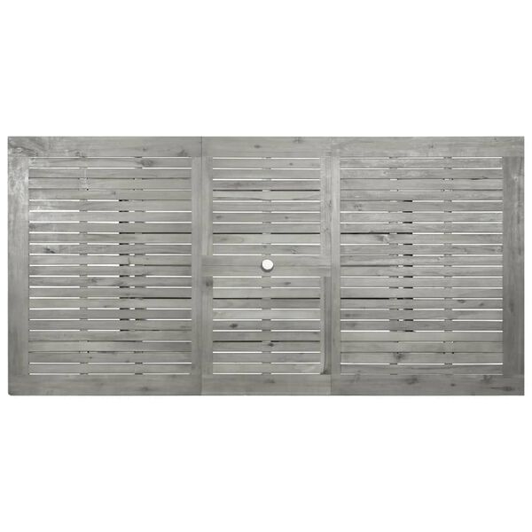 vidaXL Τραπεζαρία Κήπου (150-200) x 100 x 75 εκ από Μασίφ Ξύλο Ακακίας