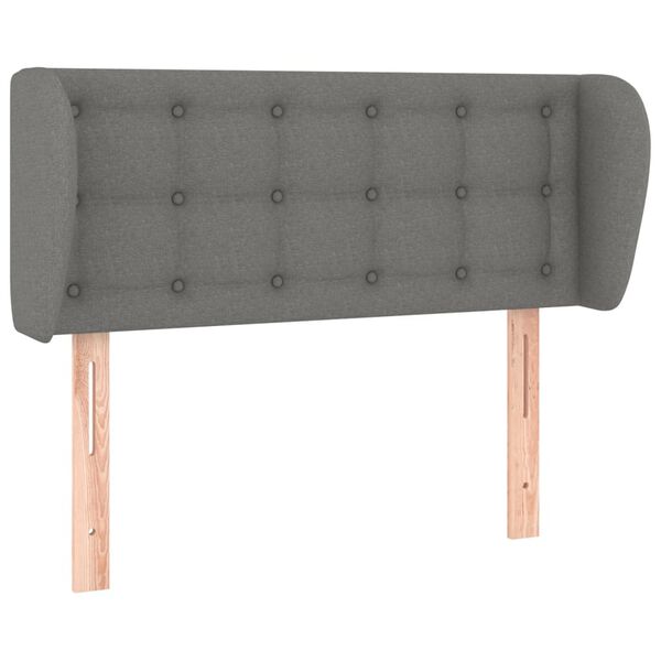 vidaXL Κεφαλάρι με Πτερύγια Σκούρο Γκρι 93x23x78/88 εκ. Υφασμάτινο