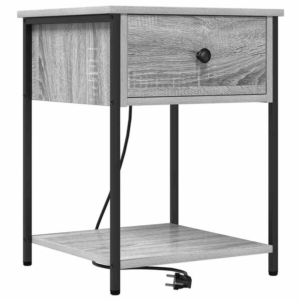 vidaXL Κομοδίνο Γκρι sonoma 42 x 41 x 56 εκ. Επεξεργασμένο ξύλο