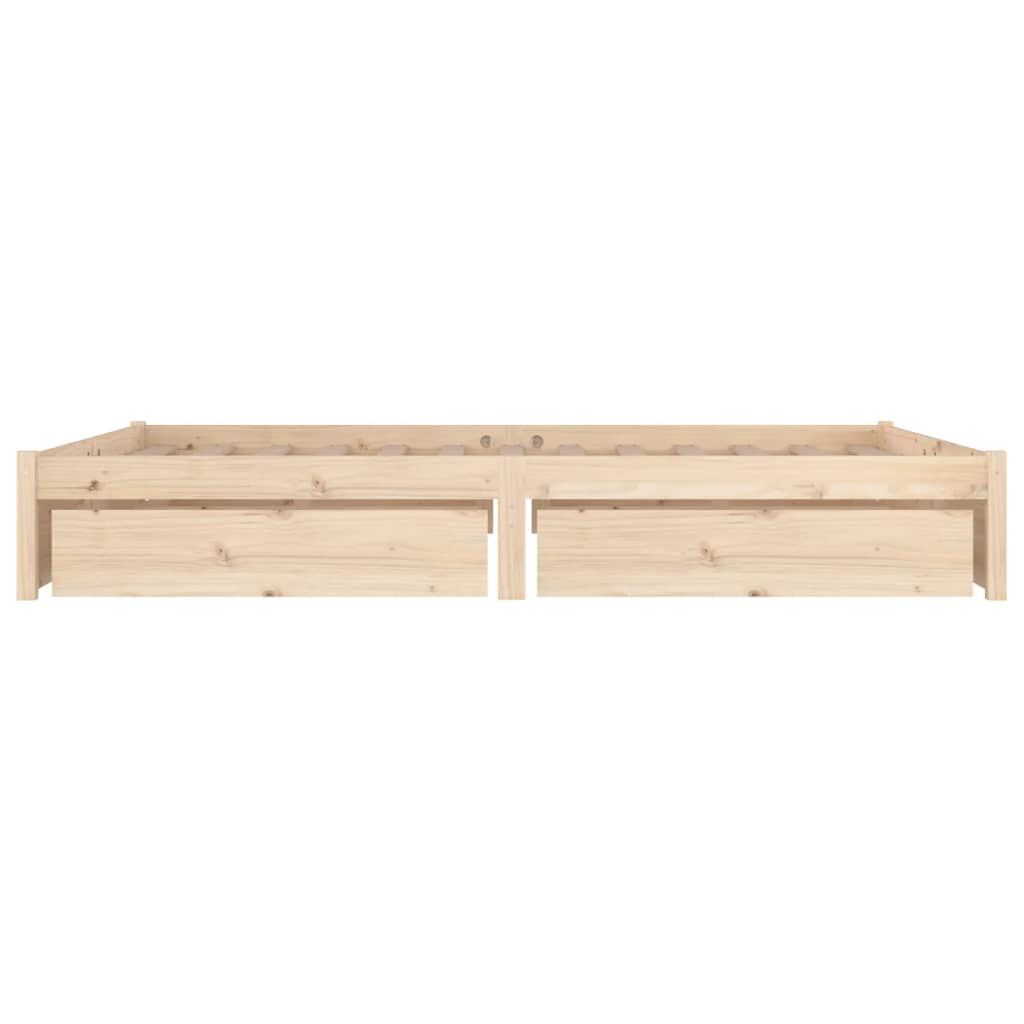 vidaXL Πλαίσιο Κρεβατιού 150 x 200 εκ. Μασίφ Ξύλο King Size