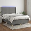 vidaXL &Kappa;&rho;&epsilon;&beta;ά&tau;&iota; Boxspring &mu;&epsilon; &Sigma;&tau;&rho;ώ&mu;&alpha; & LED &Sigma;&kappa;.&Gamma;&kappa;&rho;&iota; 140x200 &epsilon;&kappa; &Upsilon;&phi;&alpha;&sigma;&mu;ά&tau;&iota;&nu;&omicron;