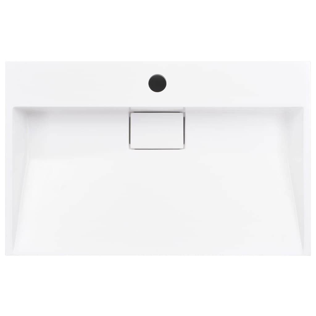 vidaXL Νιπτήρας Λευκός 60x38x11 εκ. Συνθετικός από Τεχνητό Μάρμαρο