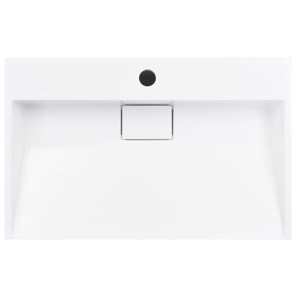vidaXL Νιπτήρας Λευκός 60x38x11 εκ. Συνθετικός από Τεχνητό Μάρμαρο