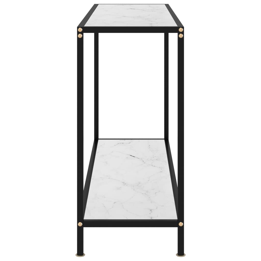 vidaXL Τραπέζι Κονσόλα Λευκό 120 x 35 x 75 εκ. από Ψημένο Γυαλί