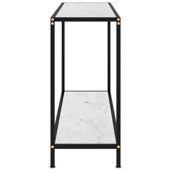 vidaXL Τραπέζι Κονσόλα Λευκό 120 x 35 x 75 εκ. από Ψημένο Γυαλί