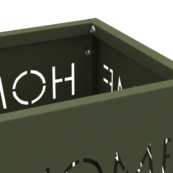 vidaXL Σχέδιο & βάση αποθήκευσης Ελιά 15.5 x 15.5 x 49 εκ Ατσάλι