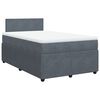 vidaXL Κρεβάτι Boxspring με Στρώμα Σκούρο Γκρι 120x190 εκ. Βελούδινο