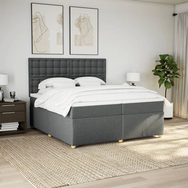 vidaXL &Kappa;&rho;&epsilon;&beta;ά&tau;&iota; Boxspring &mu;&epsilon; &Sigma;&tau;&rho;ώ&mu;&alpha; &Sigma;&kappa;&omicron;ύ&rho;&omicron; &Gamma;&kappa;&rho;&iota; 200x200 &epsilon;&kappa;. &Upsilon;&phi;&alpha;&sigma;&mu;ά&tau;&iota;&nu;&omicron;