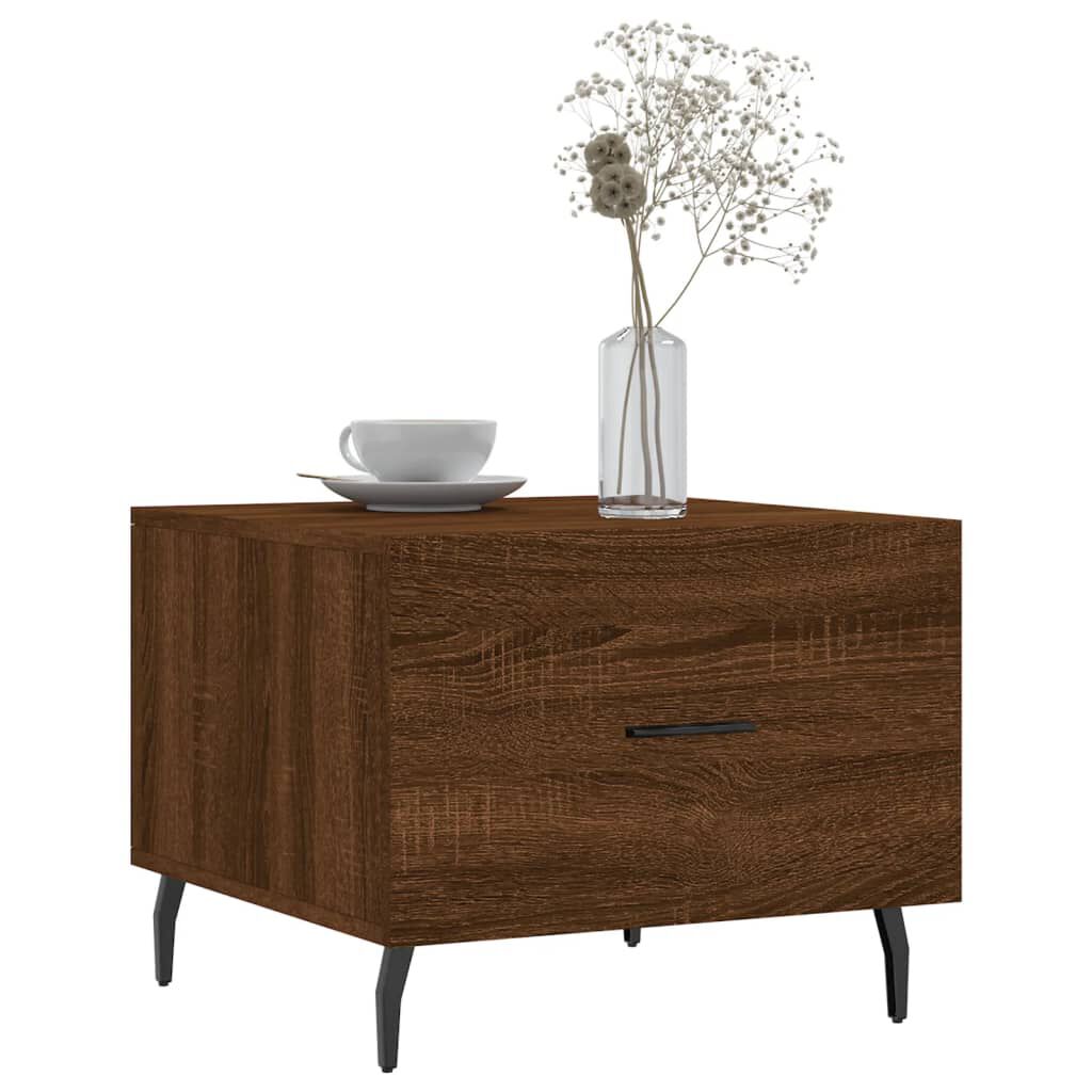 vidaXL Τραπεζάκια Σαλονιού 2 τεμ Brown Oak 50x50x40 εκ Επεξ. Ξύλο