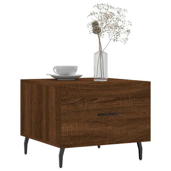 vidaXL Τραπεζάκια Σαλονιού 2 τεμ Brown Oak 50x50x40 εκ Επεξ. Ξύλο