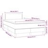 vidaXL Κρεβάτι Boxspring με Στρώμα Κρεμ 120x200 εκ. Υφασμάτινο