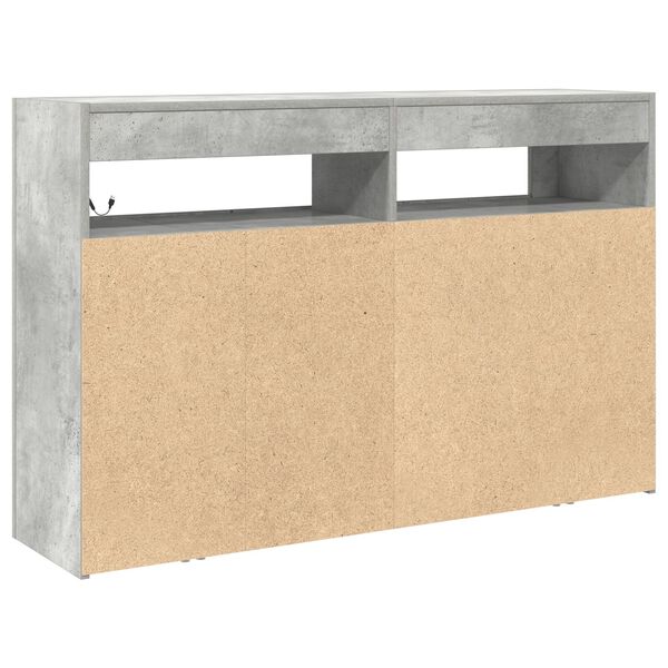 vidaXL Πλαϊνό γραφείο Γκρι σκυροδέματος 116 x 30 x 75 εκ.