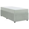 vidaXL Σκελετός κρεβατιού με στρώμα Ανοιχτό γκρι 90 x 190 cm Βελούδο