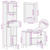 vidaXL Σετ Επίπλων Μπάνιου Επιτοίχιο 3 pcs Καφέ 62 x 33 x 58 εκ.