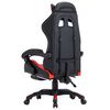 vidaXL Καρέκλα Racing με Υποπόδιο Κόκκινη/Μαύρη από Συνθετικό Δέρμα