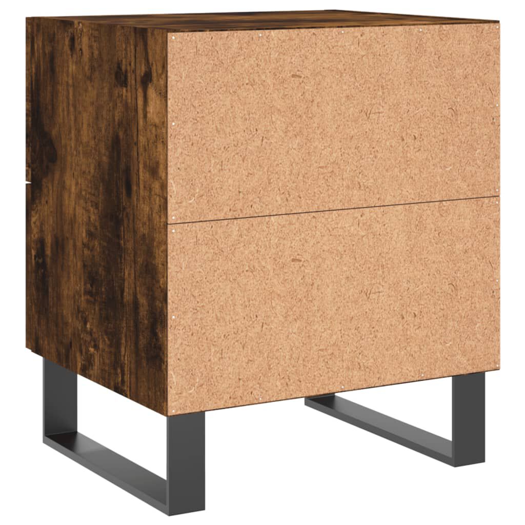 vidaXL Κομοδίνο Καπνιστή Δρυς 40 x 35 x 47,5 εκ. από Επεξεργ. Ξύλο
