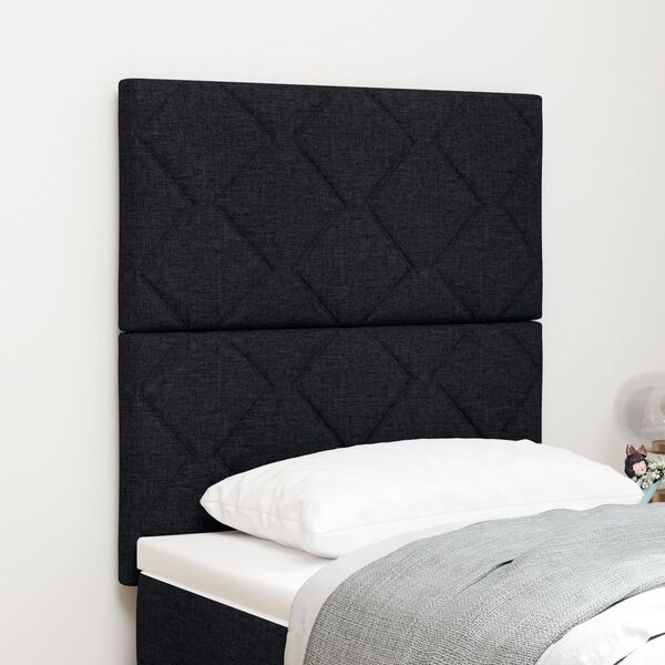 vidaXL Υφασμάτινο Κεφαλάρι Geometric με κεφαλάρι Μαύρο 80 cm ύφασμα