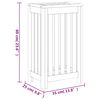 vidaXL Καλάθι Άπλυτων 35 x 25 x 60 εκ. από Μασίφ Ξύλο Teak