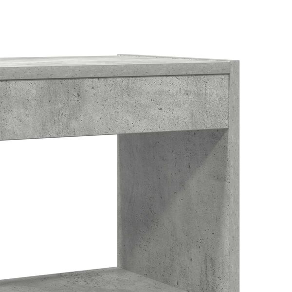 vidaXL Βιβλιοθήκη με ράφι Γκρι σκυροδέματος 80 x 30 x 198 εκ
