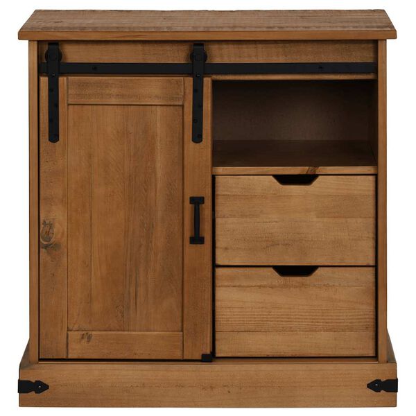 vidaXL Sideboard HALDEN με συρόμενη πόρτα 80x40x80 cm μασίφ ξύλο