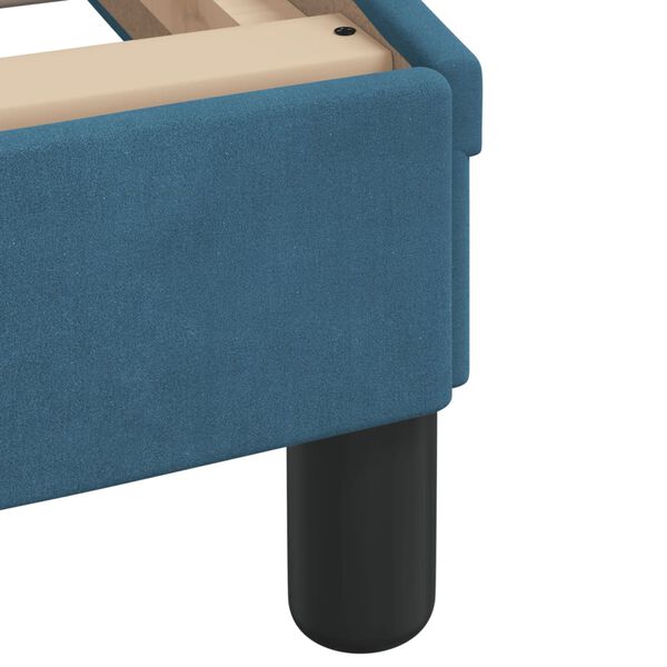 vidaXL Κρεβάτι με Στρώμα Μπλε 100x200 εκ. Βελούδινος