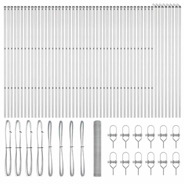 vidaXL &Sigma;&tau;ύ&lambda;&omicron;&sigmaf; &Pi;&epsilon;&rho;&iota;&phi;&rho;ά&xi;&epsilon;&omega;&nu; &Alpha;&sigma;&eta;&mu;ί 100 x 1,4 &mu; (25 mm &delta;ί&chi;&tau;&upsilon;) &Alpha;&tau;&sigma;ά&lambda;&iota;