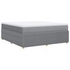 vidaXL Κρεβάτι Boxspring με Στρώμα Ανοιχτό Γκρι 180x200 εκ. Υφασμάτινο