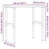 vidaXL Πάγκος Εργασίας Ορθογώνιος 100x60x(73-99,5) εκ Μασίφ Ξύλο Οξιάς