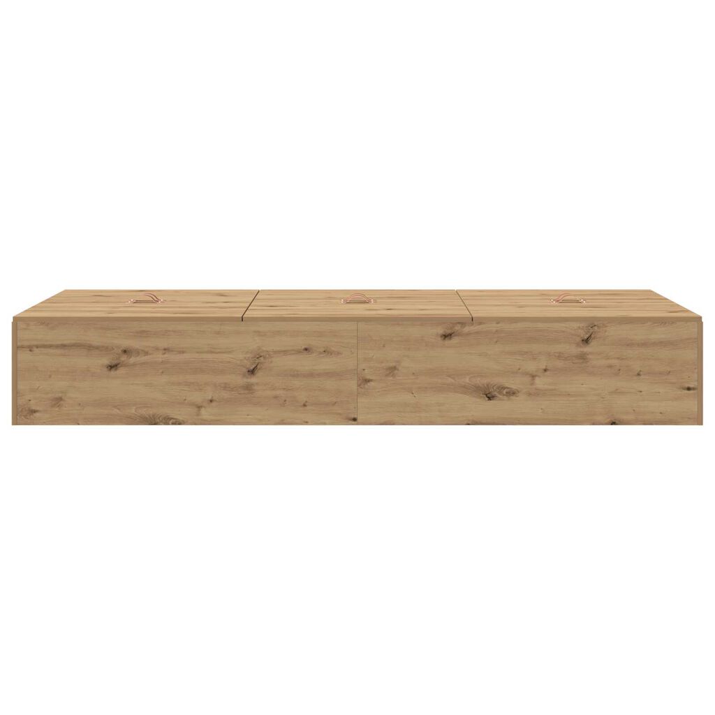 vidaXL Κρεβάτι Αποθήκευσης Artisan Oak 100x200 εκ.