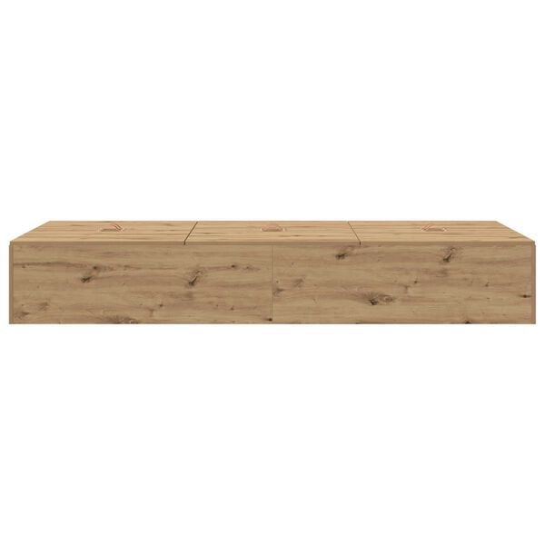 vidaXL Κρεβάτι Αποθήκευσης Artisan Oak 100x200 εκ.