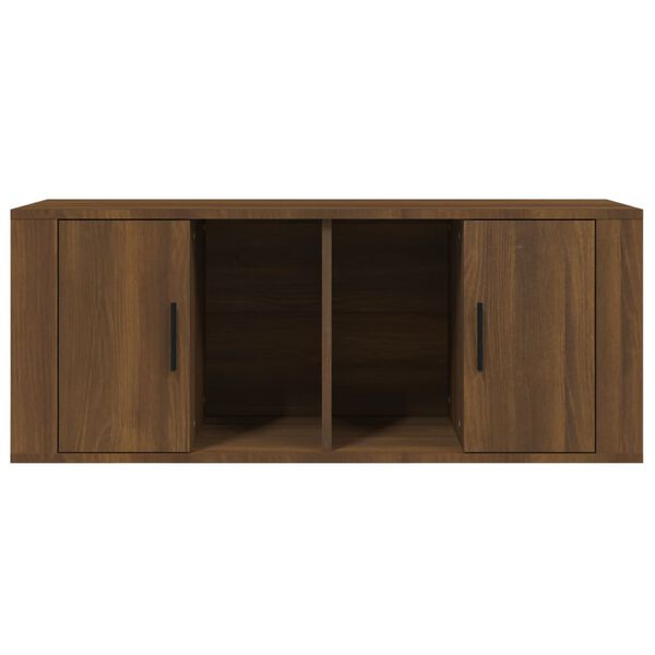 vidaXL Έπιπλο Τηλεόρασης Καφέ Δρυς 100x35x40 εκ. Επεξεργασμένο Ξύλο