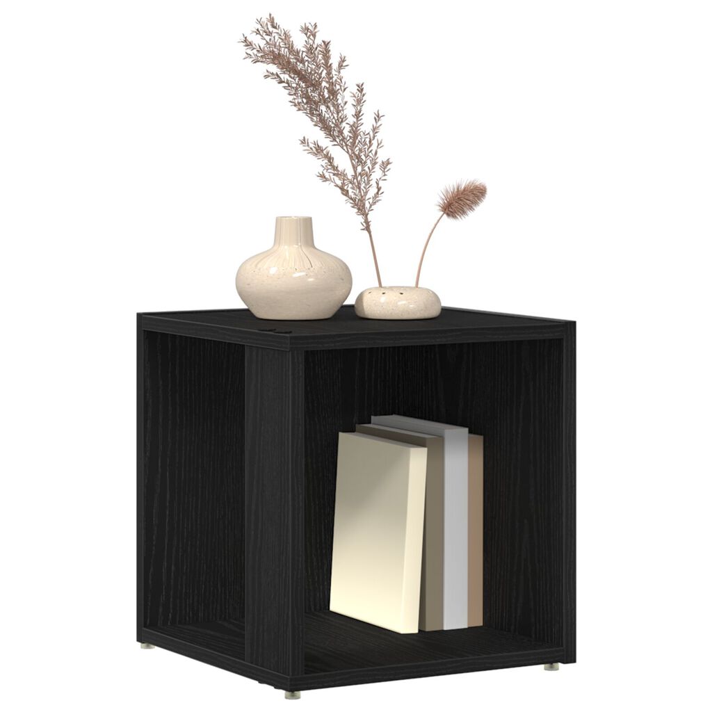 vidaXL Τραπέζι Μαύρη Δρυς 33x33x34,5 εκ. Κατασκευασμένο ξύλο