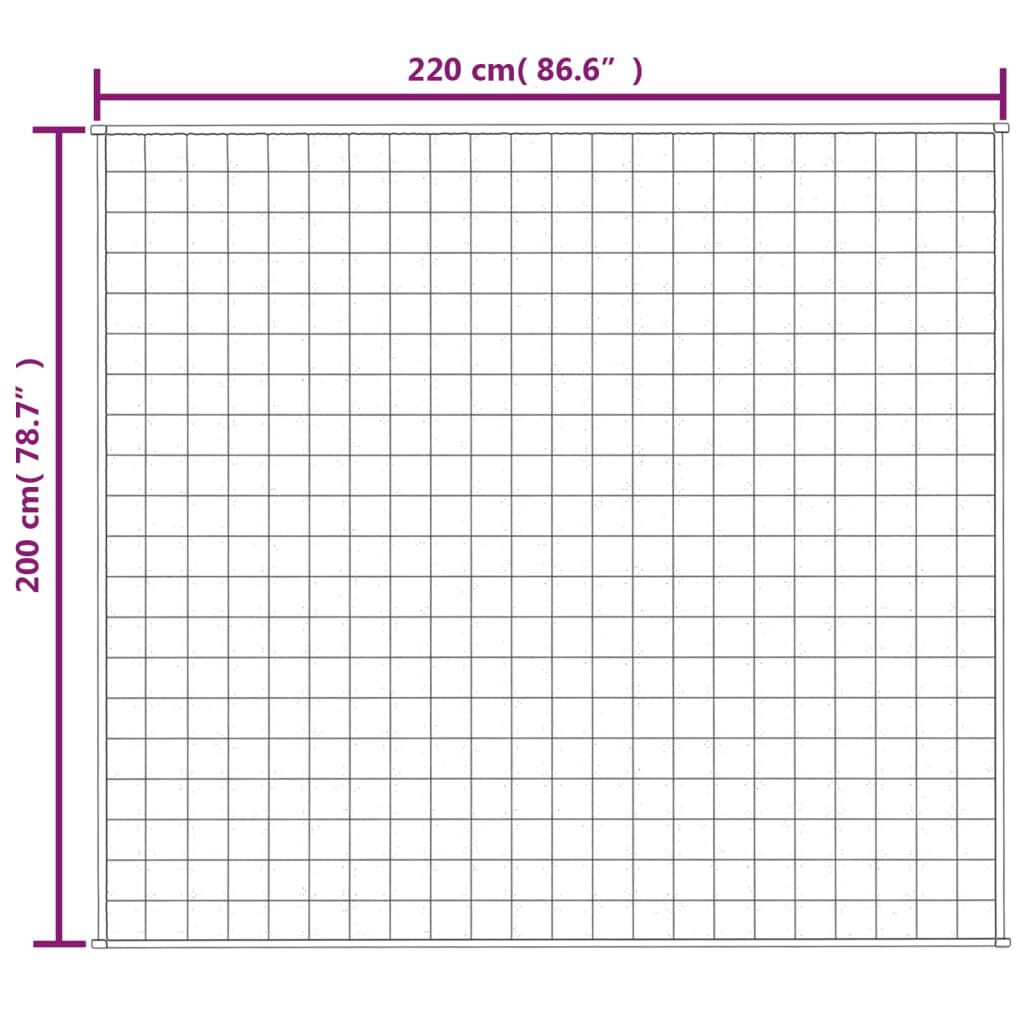 vidaXL Κουβέρτα Βαρύτητας Ανοιχτό Κρεμ 200 x 220 εκ. 9 κ. Υφασμάτινη