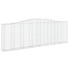 vidaXL Συρματοκιβώτια Τοξωτά 5 τεμ. 400x30x120/140 εκ. Γαλβαν. Ατσάλι