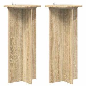 vidaXL &Beta;ά&sigma;&eta; &phi;&upsilon;&tau;ώ&nu; 2 pcs Sonoma &Delta;&rho;&upsilon;&sigmaf; 40 x 40 x 80 cm &Epsilon;&pi;&epsilon;&xi;&epsilon;&rho;&gamma;&alpha;&sigma;&mu;έ&nu;&omicron; &Xi;ύ&lambda;&omicron;