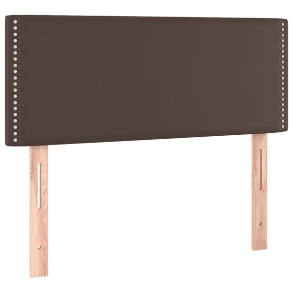 vidaXL Κεφαλάρι Κρεβατιού Καφέ 100x5x78/88 εκ. από Συνθετικό Δέρμα