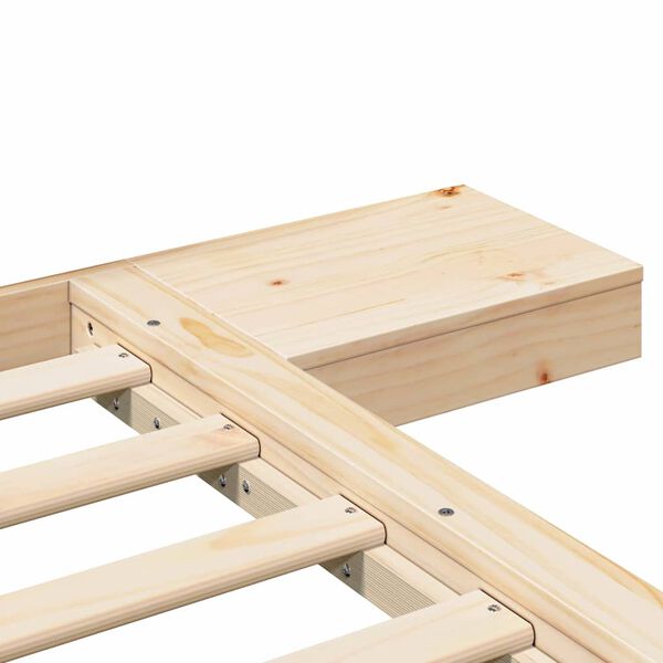 vidaXL Σκελετός Κρεβατιού Καφέ 75 x 190 cm ξύλο