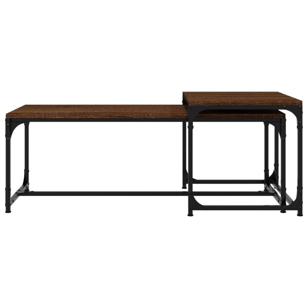 vidaXL Τραπεζάκια Σαλονιού 2 τεμ Brown Oak Επεξ. Ξύλο